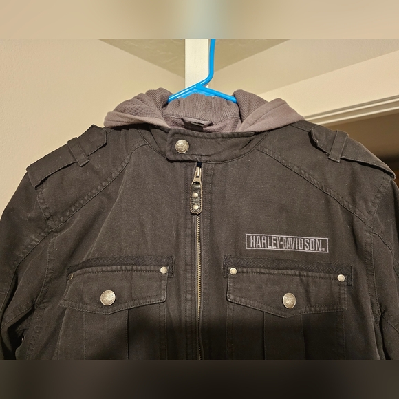 Men's Harley-Davidson jacket with zip in liner sz Med - Picture 2 of 11